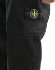 Stone Island Cargo Pants Slim Cotton Blend Navy