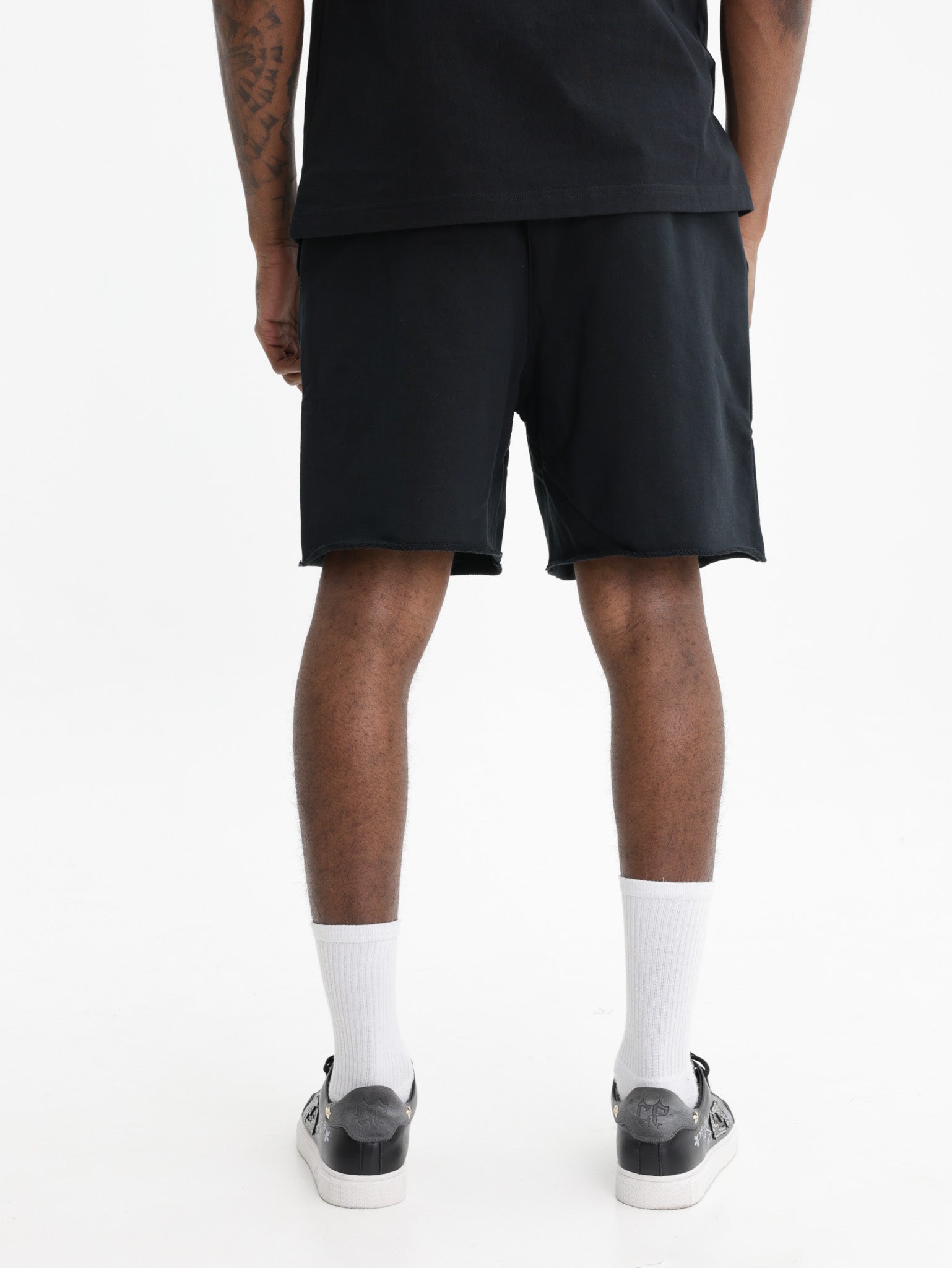 Purple Shorts Bling Knee Logo Black