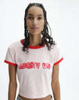 Kenzo T-Shirt Crewneck Cropped Pink