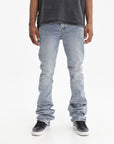 Purple Jeans Super Stack Flare Indigo