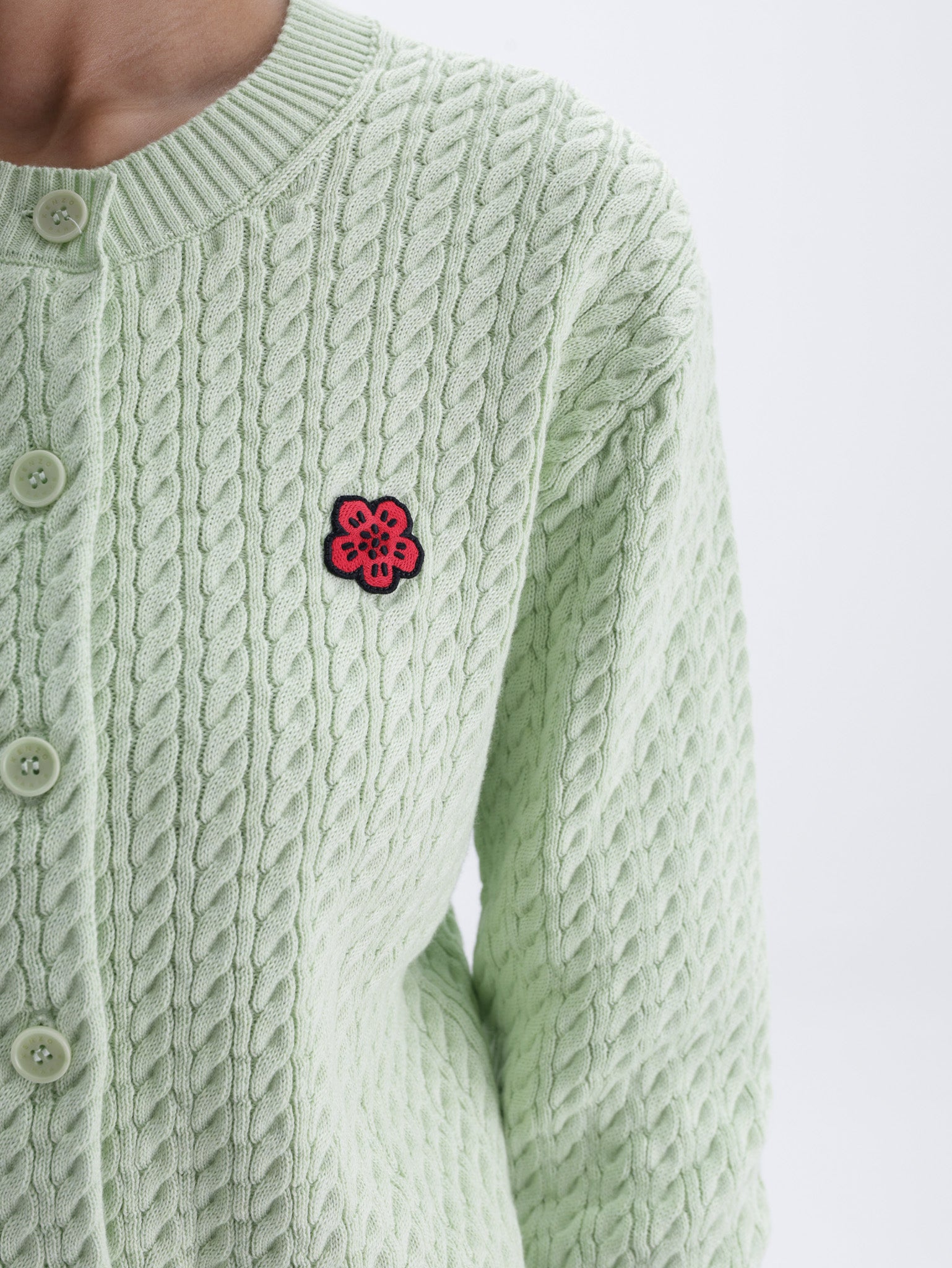 Kenzo Cardigan Boke Flower Knit Green - AL Capone Premium