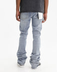 Purple Jeans Super Stack Flare Indigo