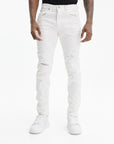 Purple Jeans Light Destroy White