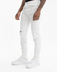Purple Jeans Light Destroy White