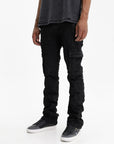 Purple Jeans Resin Cargo Flare Black