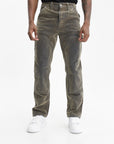 Purple Jeans Flocked Carpenter Green