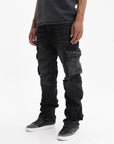 Purple Cargopants Relaxed Cargo Black