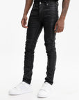 Purple Jeans Leathered Black