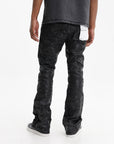 Purple Jeans Coated Flare Black