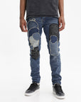 Purple Jeans Vintage Heavy Patch Repair Indigo