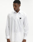 Comme Des Garcons Shirt Heart White