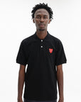 Comme Des Garcons Golfer Play Double Red Heart Black