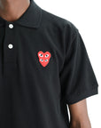 Comme Des Garcons Golfer Play Double Red Heart Black