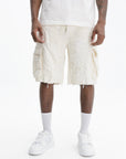Purple Shorts Jacquard Cargo Ivory