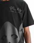 Comme Des Garcons T-Shirt Upside Down Heart Black