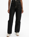 Kenzo Jeans Low Waist Boyfriend Lurex Black