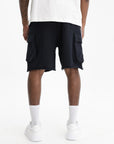 Purple Sweatshorts Fleece Cargo Black