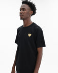 Comme Des Garcons T-Shirt Heart Beige-Black