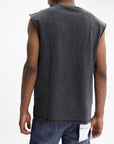 Purple Vest Textured Knitwear Black