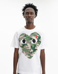 Comme Des Garcons Crew Play Camo Heart White