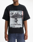 Purple T-Shirt Textured Knitwear Black