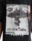 Purple T-Shirt Textured Knitwear Black