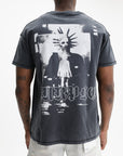 Purple T-Shirt Textured Inside Out Black