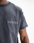 Purple T-Shirt Textured Inside Out Black