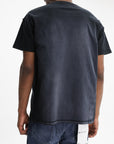 Purple T-Shirt Textured Inside Out Black