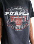 Purple T-Shirt Textured Inside Out Black
