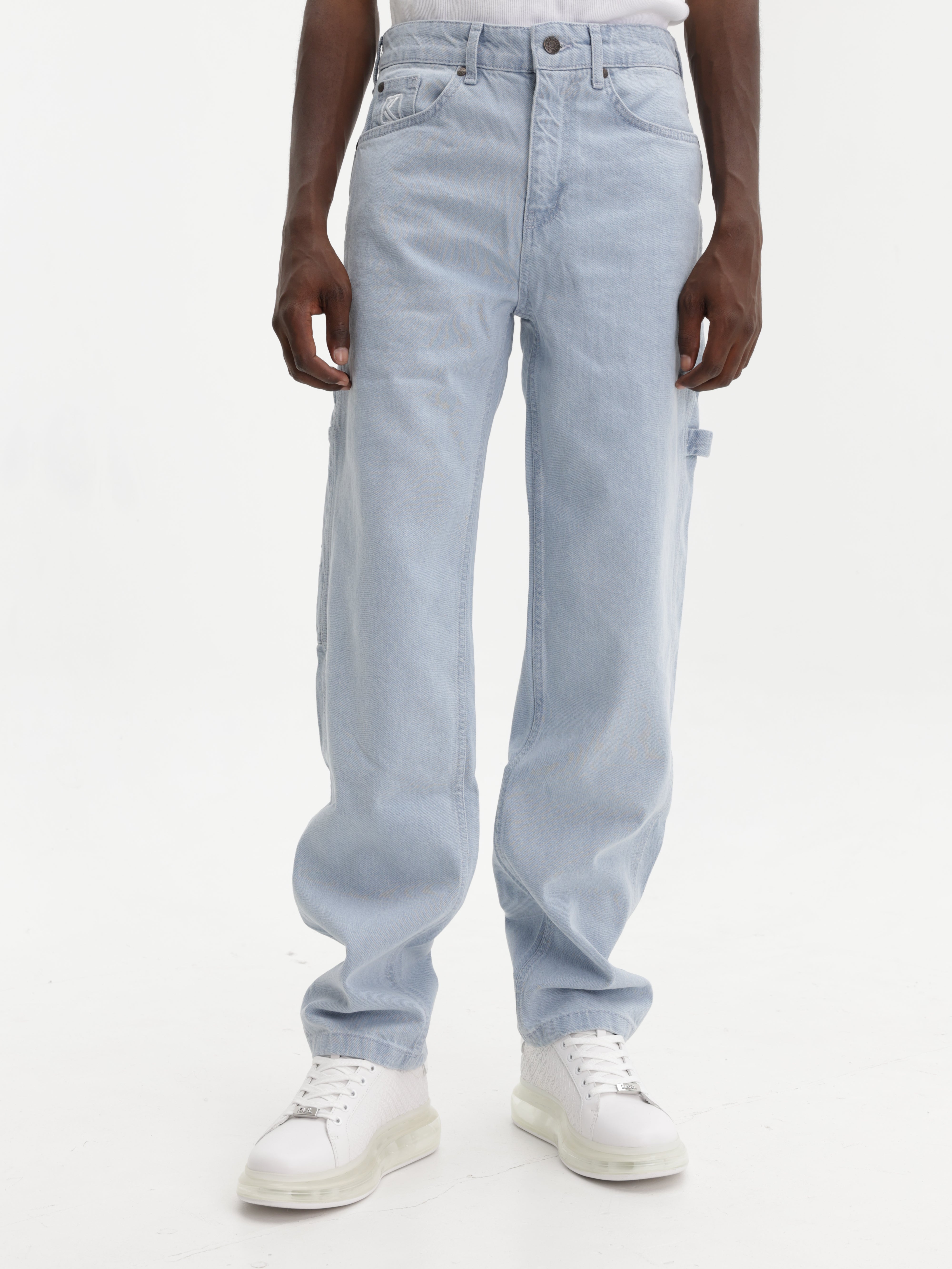 Karl Kani Retro Baggy Workwear Denim Bleached Blue - AL Capone Premium