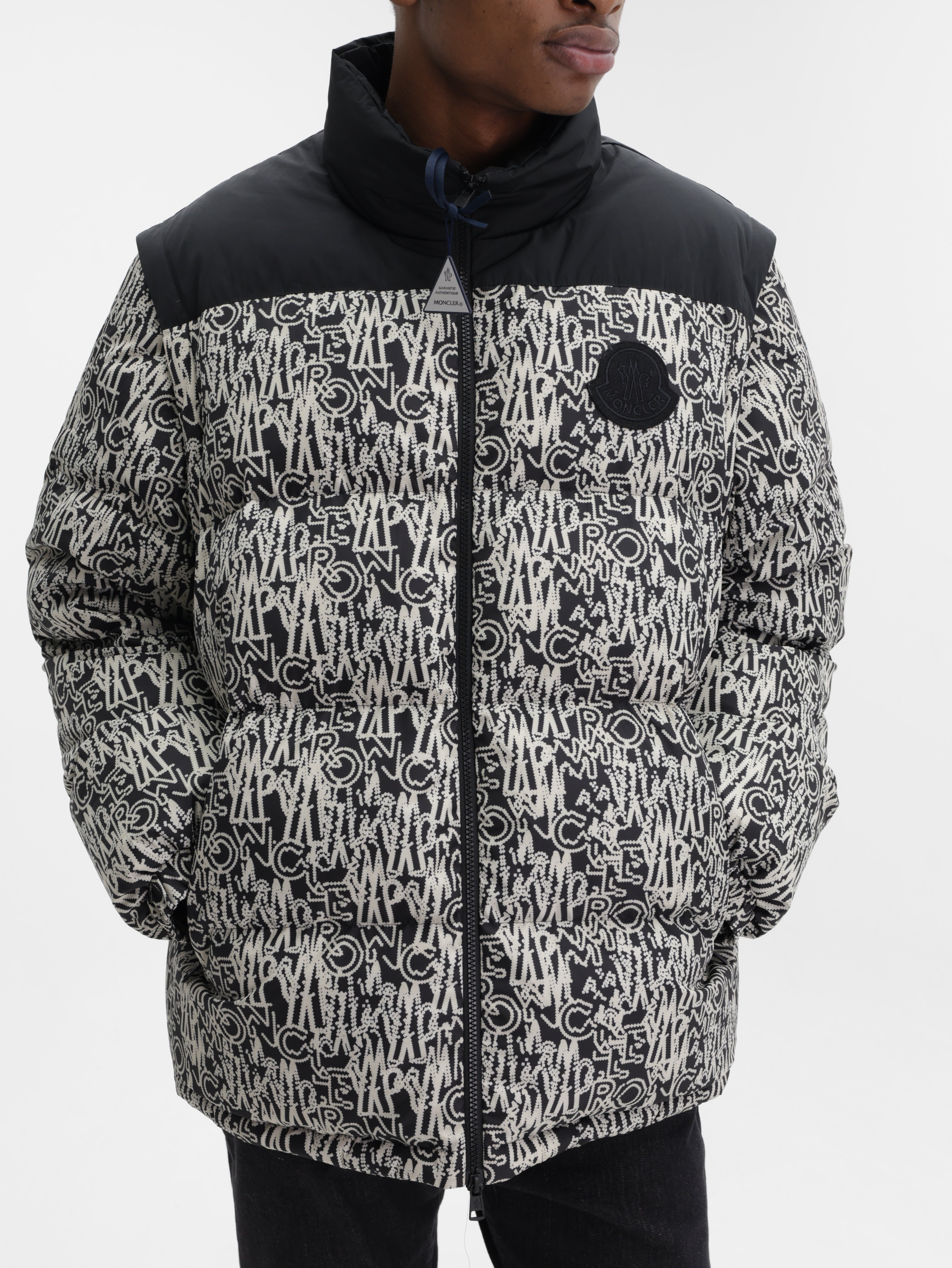 Moncler Jacket Chubasco Allover Print Black-White – AL Capone Premium