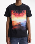 Purple T-Shirt Textured Inside Out Black