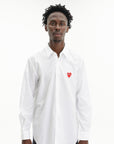 Comme Des Garcons Shirt Heart White