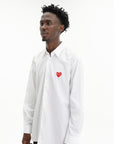 Comme Des Garcons Shirt Heart White