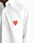 Comme Des Garcons Shirt Heart White