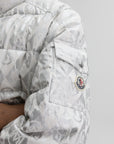 Moncler Jacket Bourne Allover Print White-Silver