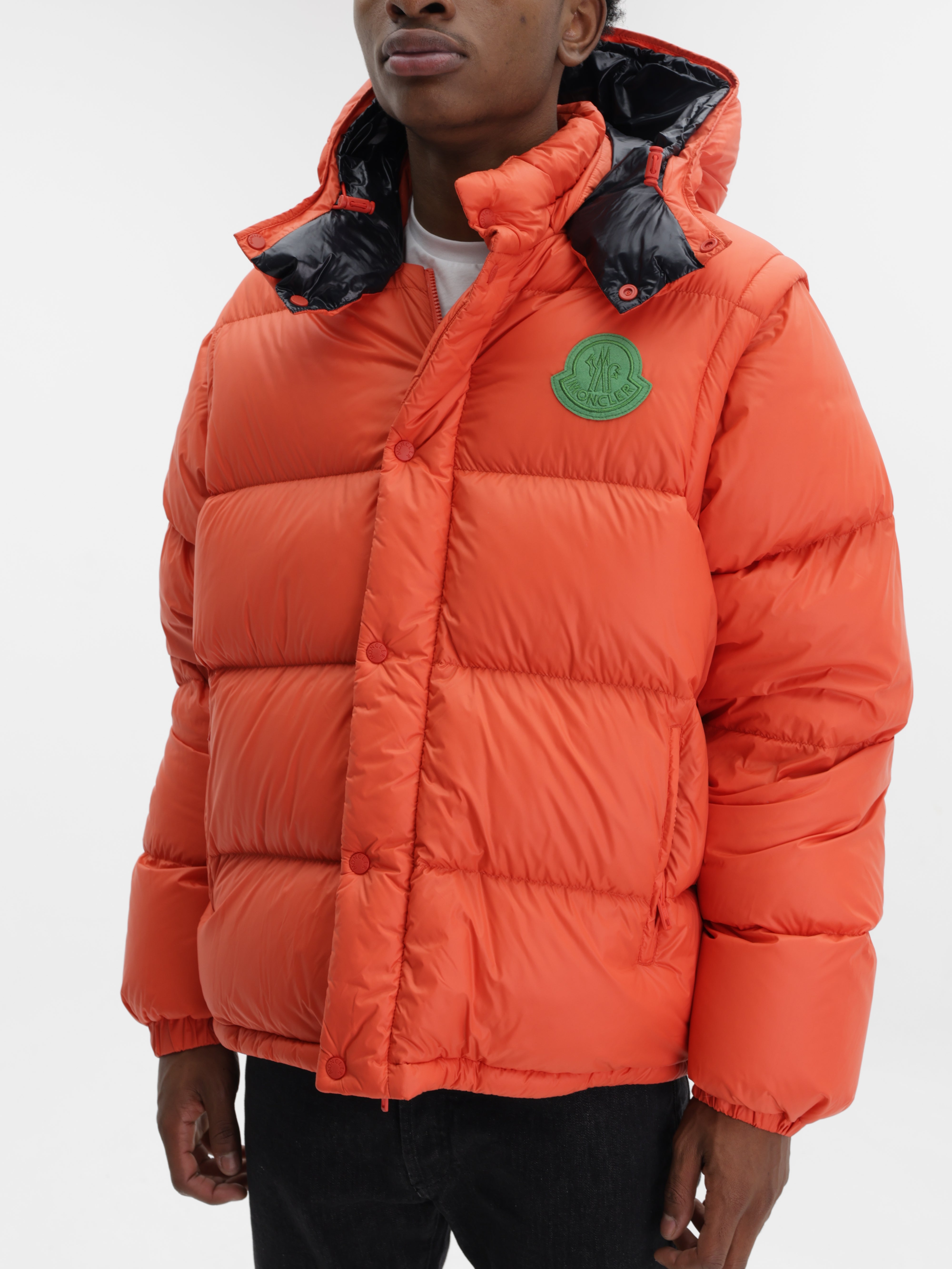 Moncler Jacket Cyclone Puffer Logo Orange – AL Capone Premium