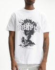 Purple T-Shirt Textured Knitwear White