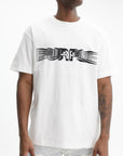 Purple T-Shirt Black Logo Print White