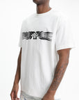 Purple T-Shirt Black Logo Print White