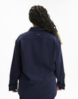 Kenzo Overshirt  Curved Hem Navy