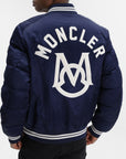 Moncler Jacket Satin Padded Navy