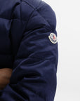 Moncler Jacket Satin Padded Navy