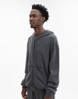 Maison Margiela Zipped Hoodie Dark Grey