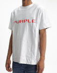 Purple T-Shirt Textured Knitwear Silver