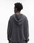 Maison Margiela Zipped Hoodie Dark Grey