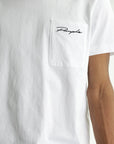 Purple T-Shirt Clean Knitwear Pocket White