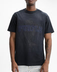Purple T-Shirt Textured Knitwear Black