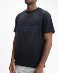 Purple T-Shirt Textured Knitwear Black